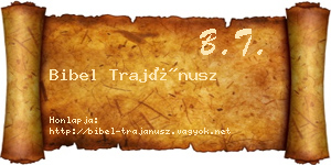 Bibel Trajánusz névjegykártya